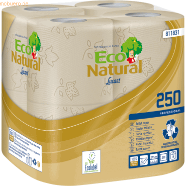 Lucart Eco Natural Toilettenpapier 811831 2-lagig 250 Blatt 64 Rollen Lucart Eco Natural Toilettenpapier 811831 2-lagig 250 Blatt 64 Rollen von Lucart