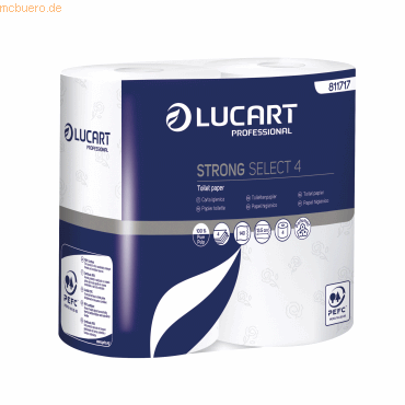 Lucart Toilettenpapier 811717 4-lagig 140 Blatt weiß 4 Rollen Lucart Toilettenpapier 811717 4-lagig 140 Blatt weiß 4 Rollen von Lucart