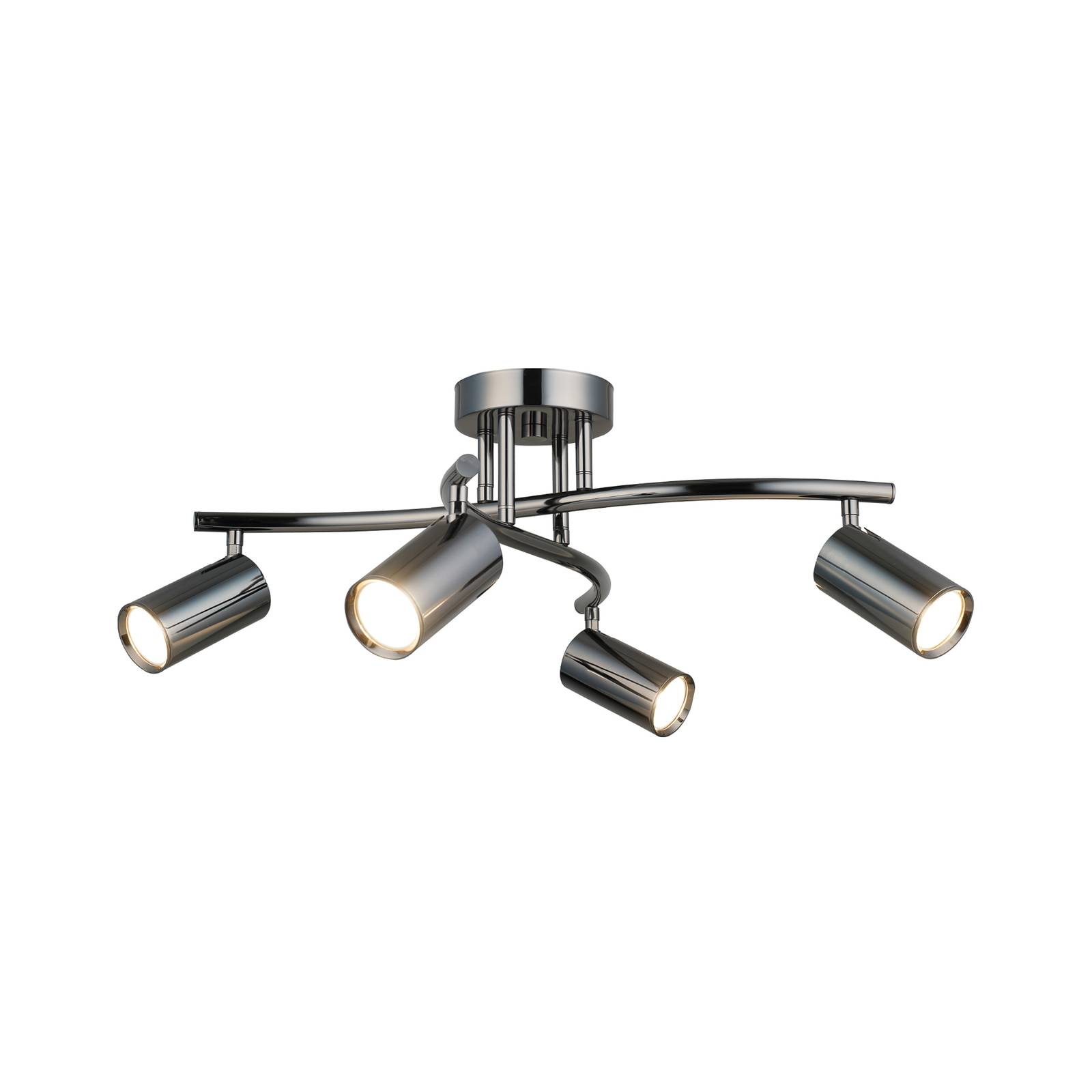 Deckenstrahler Spotte, schwarz-chrom, 4-flammig Deckenstrahler Spotte, schwarz-chrom, 4-flammig von Lucea