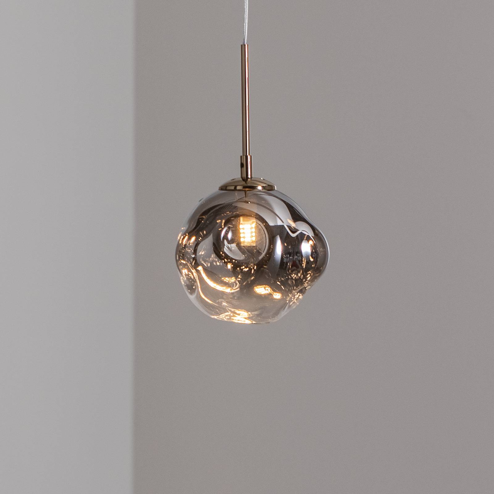 Hängeleuchte Herman, goldfarben, Ø 18 cm, Glas, Eisen Hängeleuchte Herman, goldfarben, Ø 18 cm, Glas, Eisen von Lucea