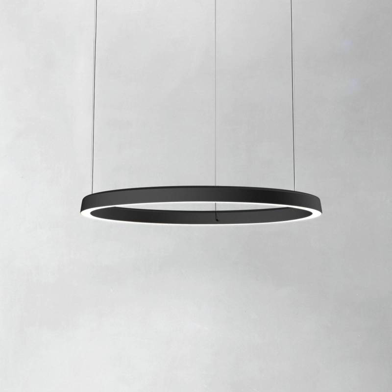 Luceplan Compendium Circle 72cm, schwarz von Luceplan