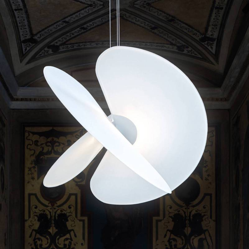 Luceplan Levante LED-Hängeleuchte weiß Ø60cm 28W von Luceplan