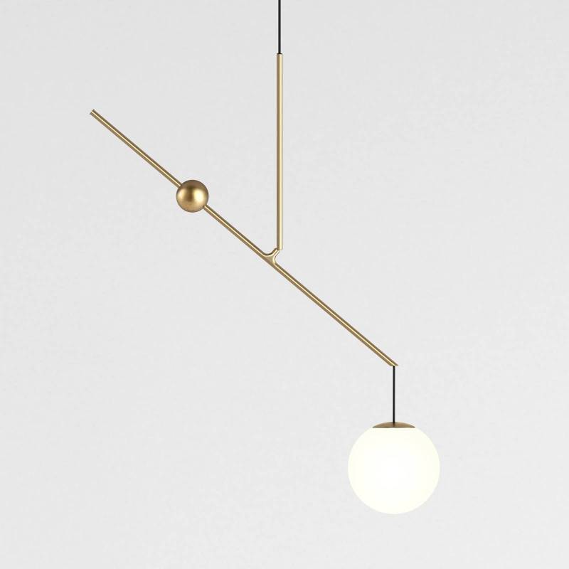 Luceplan Malamata Hängeleuchte messing, 106 cm von Luceplan
