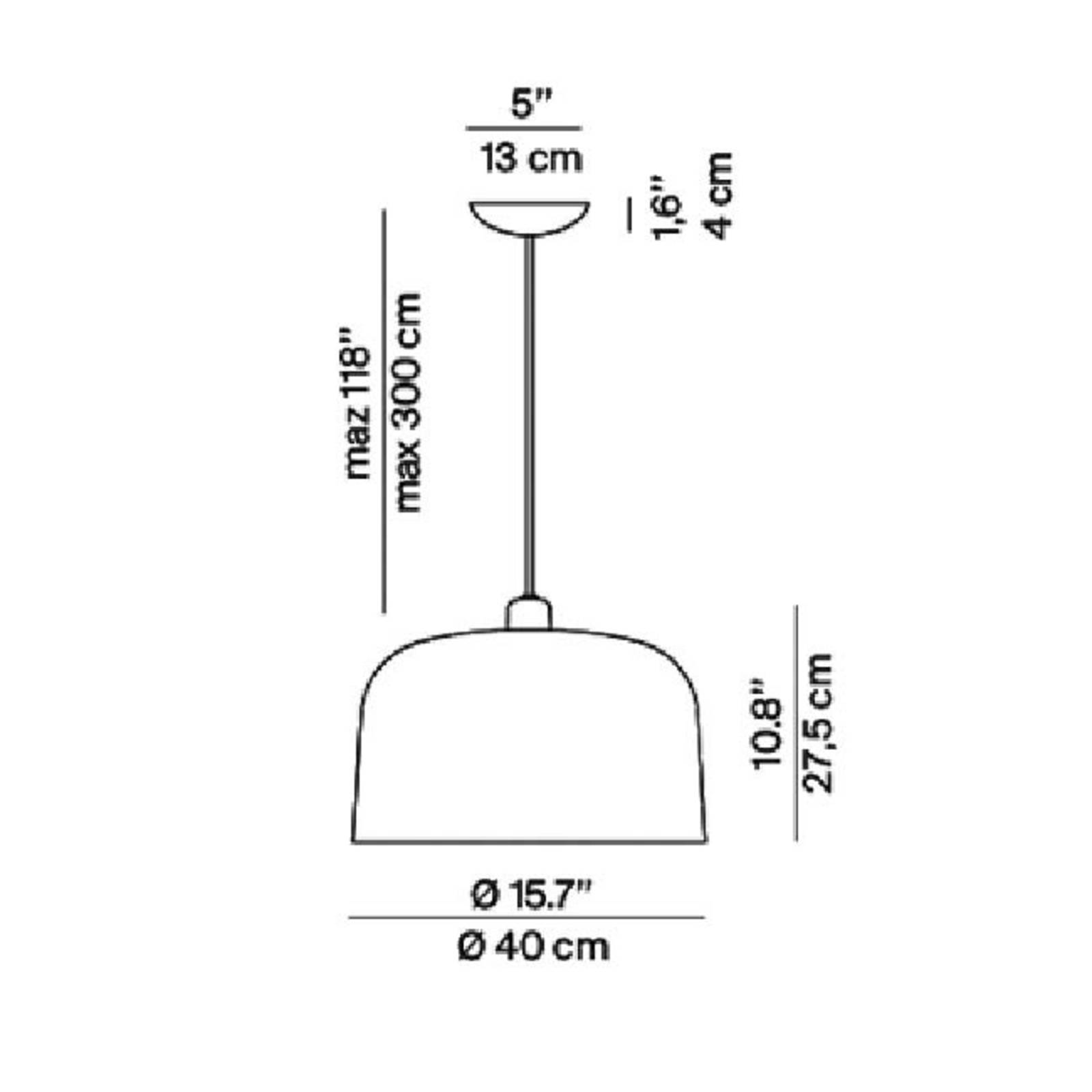 Luceplan Zile Hängeleuchte ziegelrot matt, Ø 40 cm von Luceplan