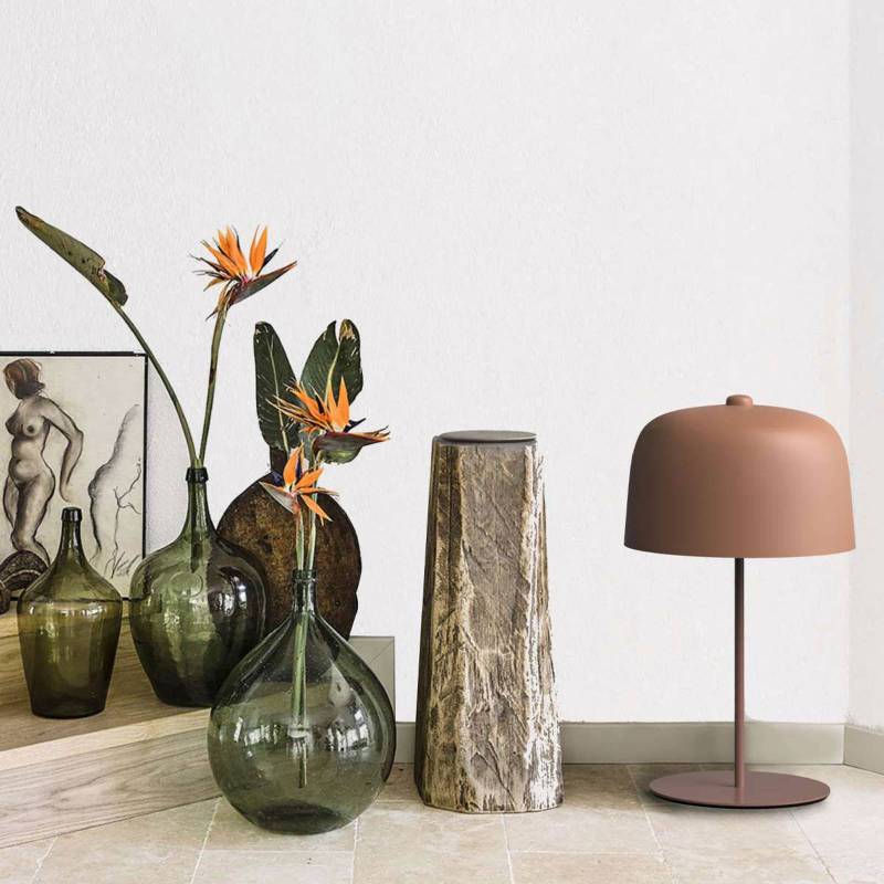 Luceplan Zile Tischlampe ziegelrot, Höhe 66 cm von Luceplan