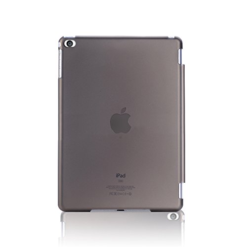 Luch Hülle für Apple iPad Air 2 2014 (A1566 A1567) Hard Backcase - dünne durchsichtige matt transparente Tablet Schutzhülle Back Cover in Schwarz von Luch