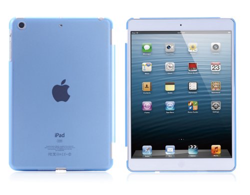 Luch Hülle für Apple iPad Mini 1 2 3 Hard Backcase - dünne durchsichtige matt transparente Tablet Schutzhülle Back Cover in Hellblau von Luch