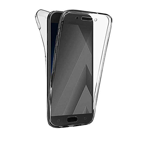 Luch Samsung Galaxy A5 (2016) Hülle, 360° Grad Komplette TPU Crystal Silikon Schutzhülle Handyhülle Vorne und Hinten Rundum Schale Cover Case Samsung Galaxy A5 2016, Schwarz von Luch