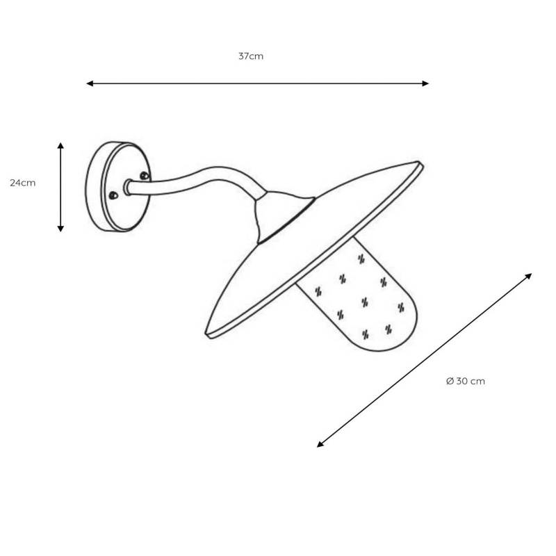 Außenwandleuchte Aruba, Ø 30 cm, rostbraun von Lucide