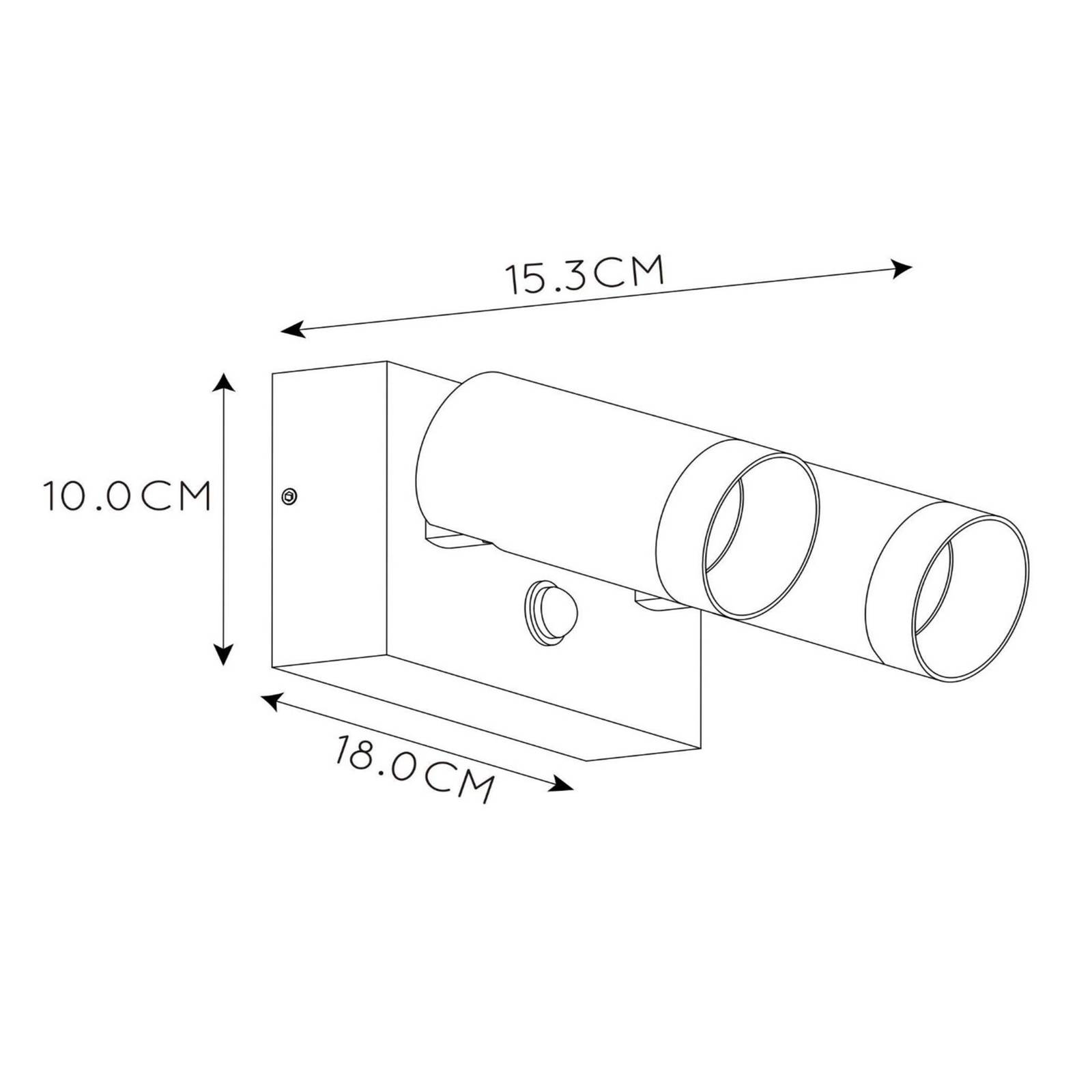 Außenwandstrahler Taylor Sensor, 2-flammig weiß von Lucide