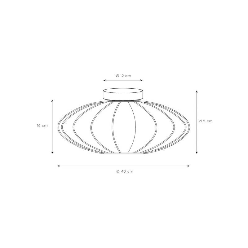 Deckenleuchte Corina, creme, Ø 40 cm, E27, Kunststoff von Lucide