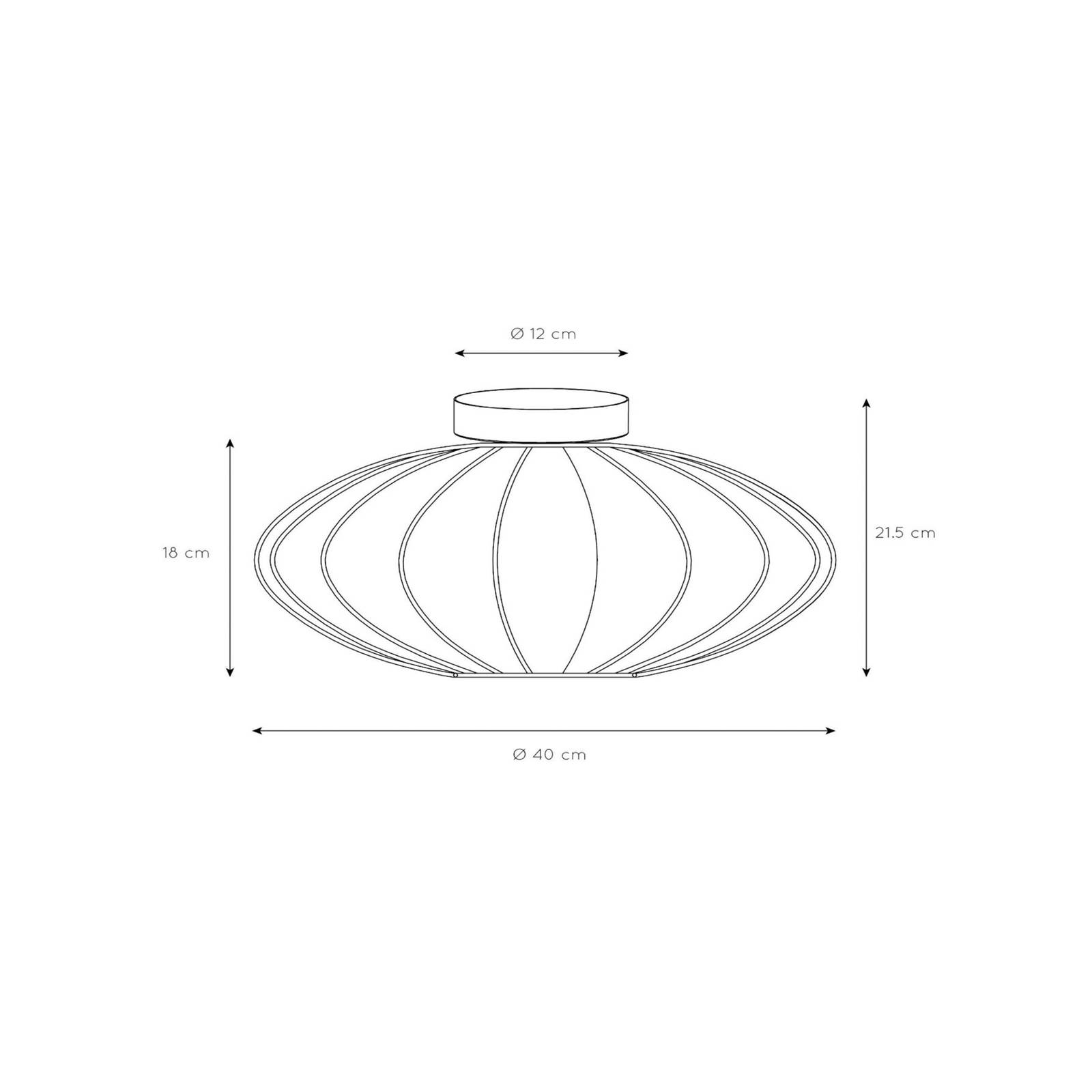 Deckenleuchte Corina, schwarz, Ø 40 cm, E27, Kunststoff Deckenleuchte Corina, schwarz, Ø 40 cm, E27, Kunststoff von Lucide