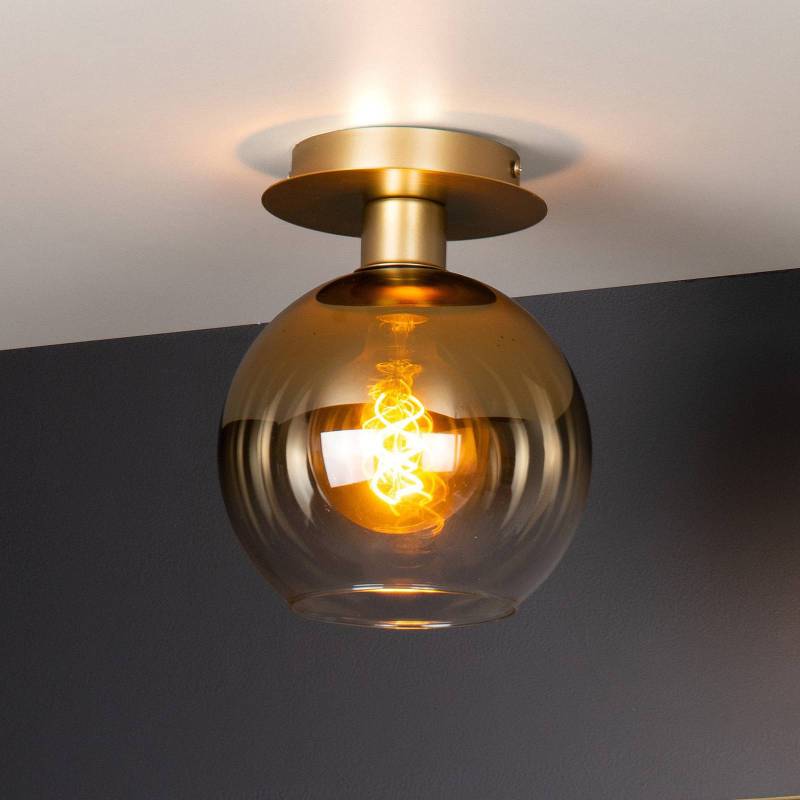 Deckenleuchte Marius, gold, 1-flammig, Glas von Lucide