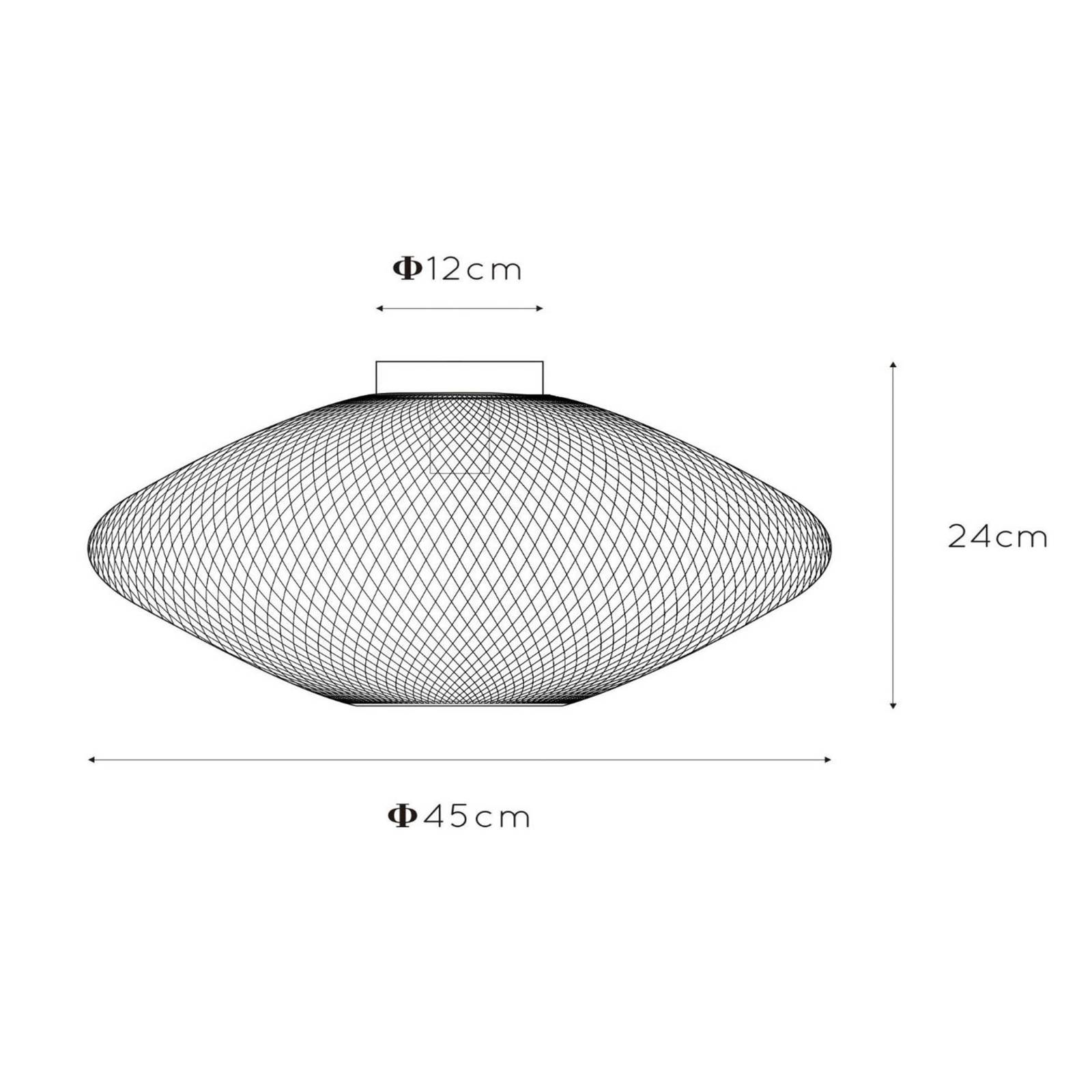 Deckenleuchte Mesh, trapezförmig, schwarz von Lucide