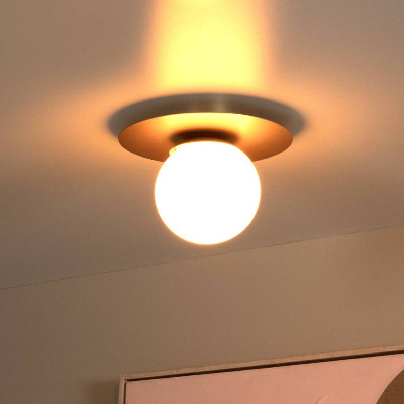 Deckenleuchte Tricia, gold, Ø 25 cm, Glas, 1-flammig, E27 von Lucide