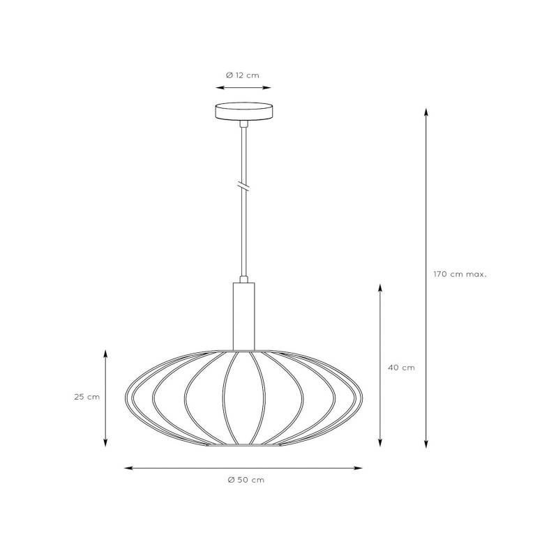 Hängeleuchte Corina, creme, Ø 50 cm, E27, 1-flammig von Lucide