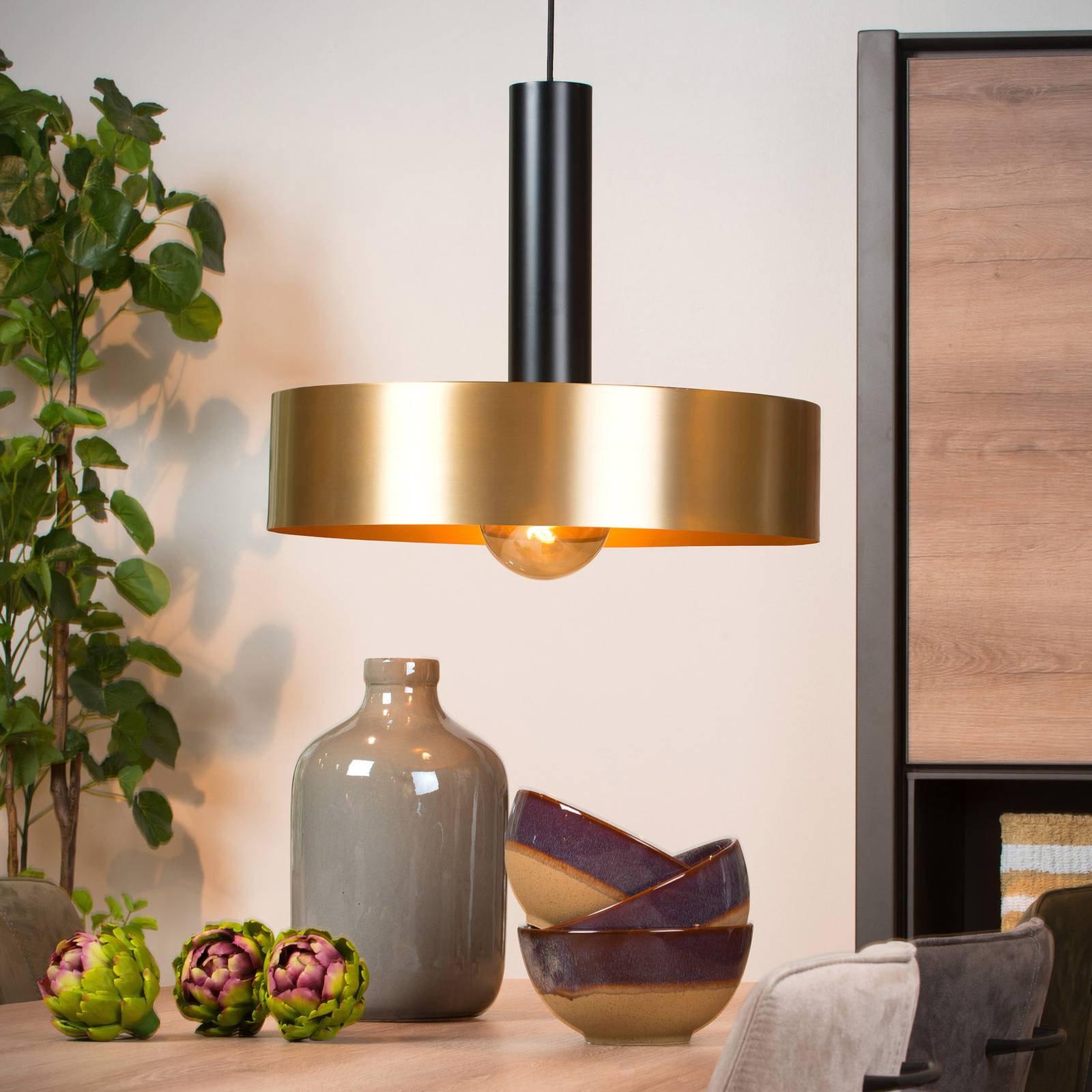 Hängeleuchte Giada schwarz gold Ø 50 cm Hängeleuchte Giada schwarz gold Ø 50 cm von Lucide
