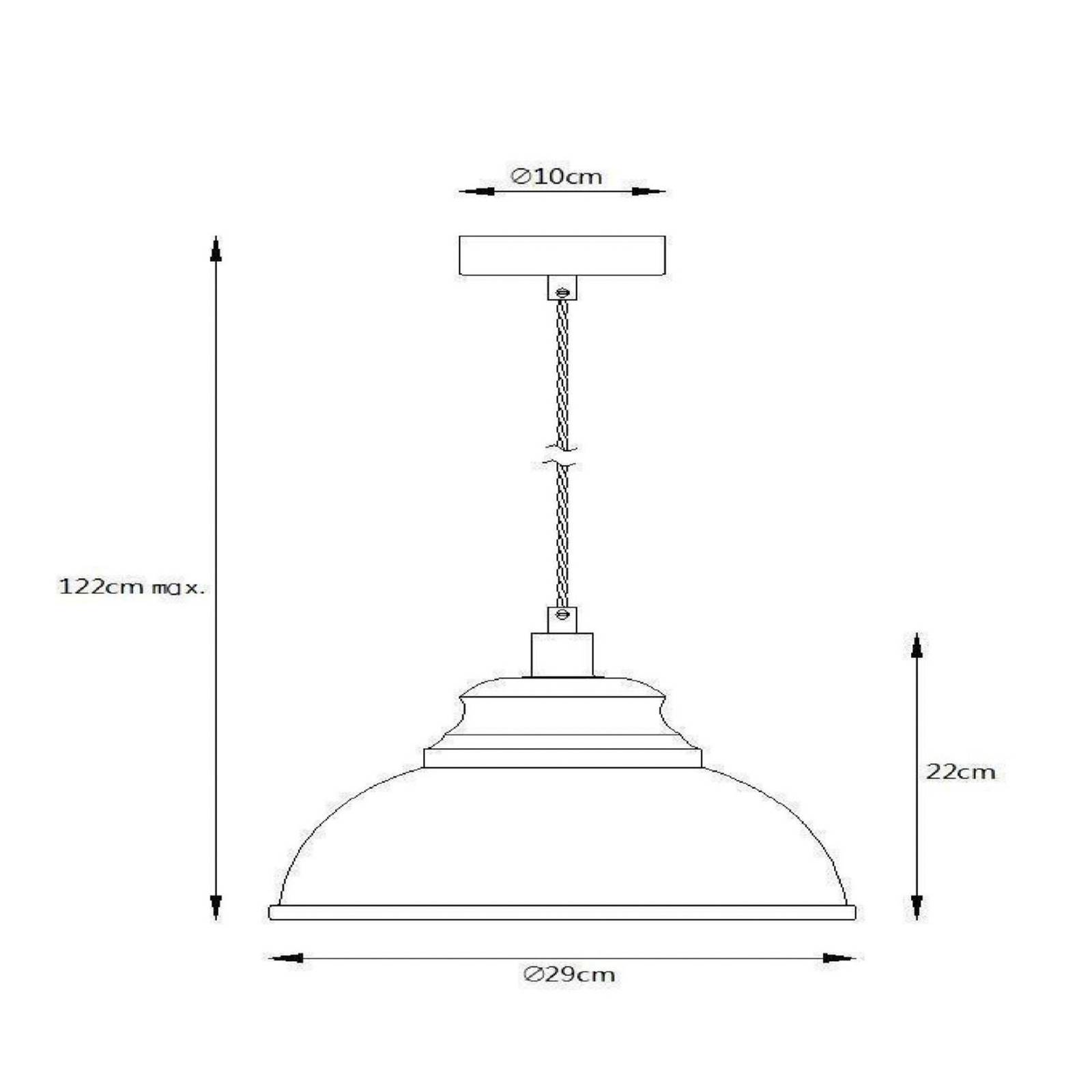 Hängeleuchte Isla mit Metallschirm, weiß von Lucide