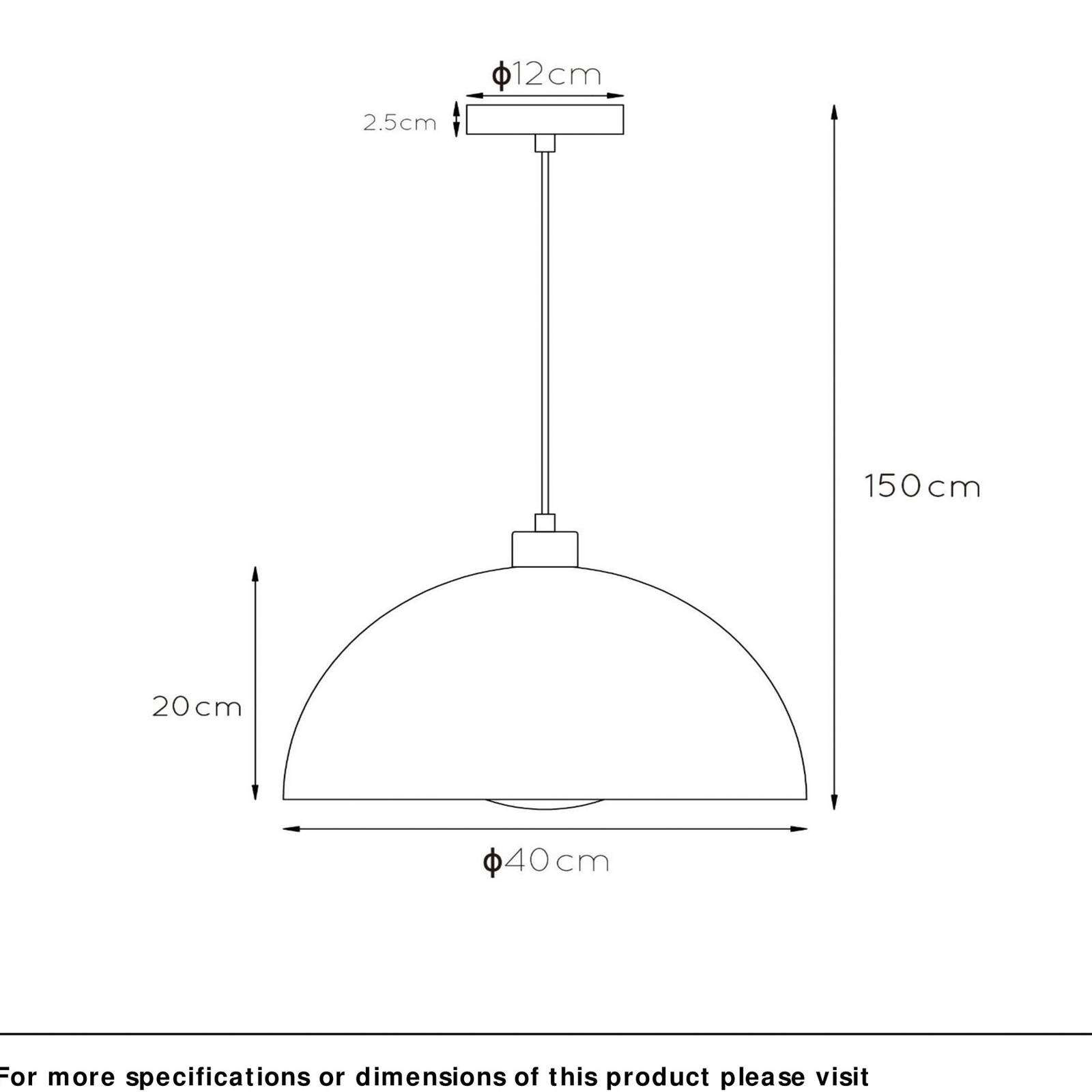 Hängeleuchte Siemon aus Stahl, Ø 40 cm, grün von Lucide