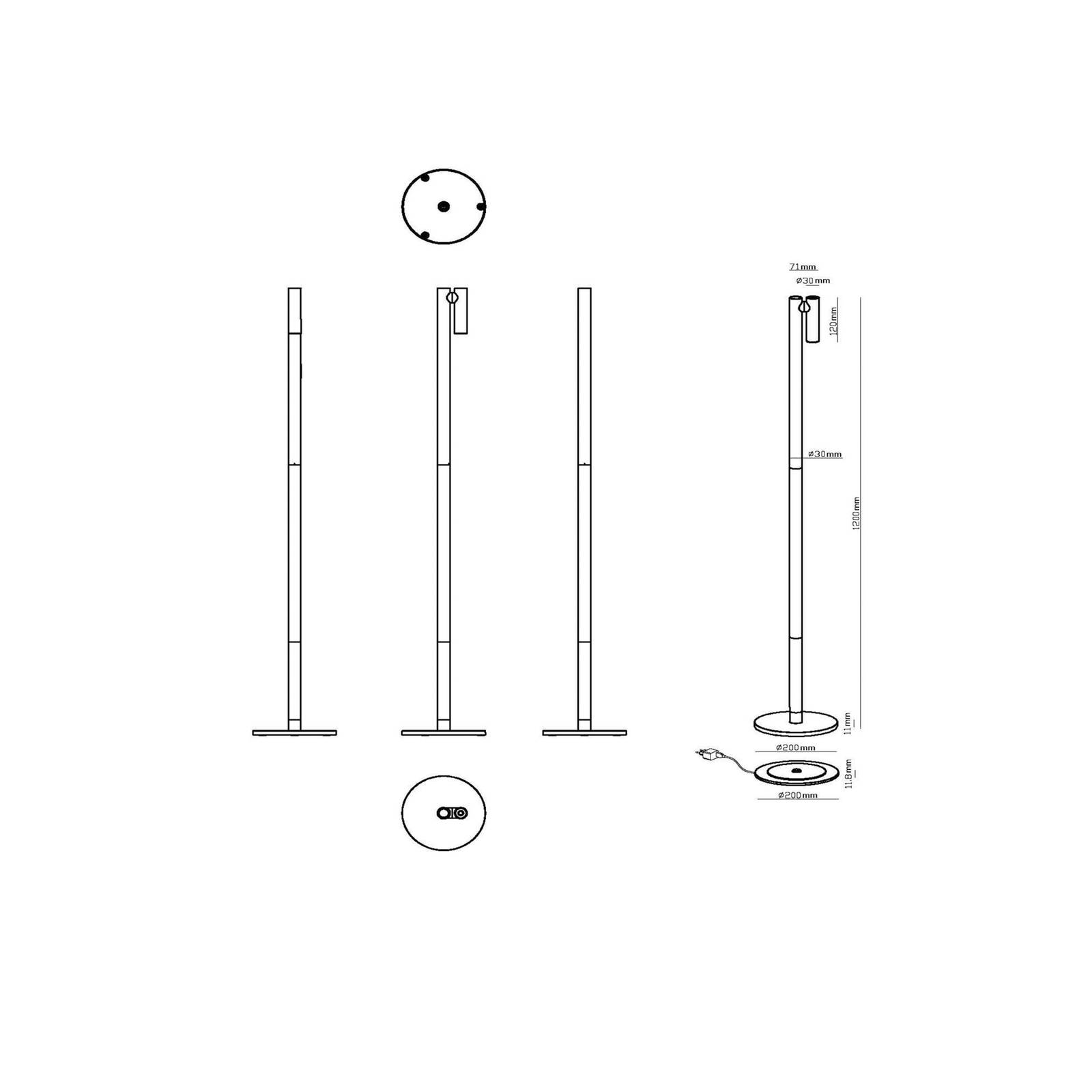 LED-Akku-Stehlampe Antrim, schwarz, 1-flammig, IP54, dimmbar LED-Akku-Stehlampe Antrim, schwarz, 1-flammig, IP54, dimmbar von Lucide