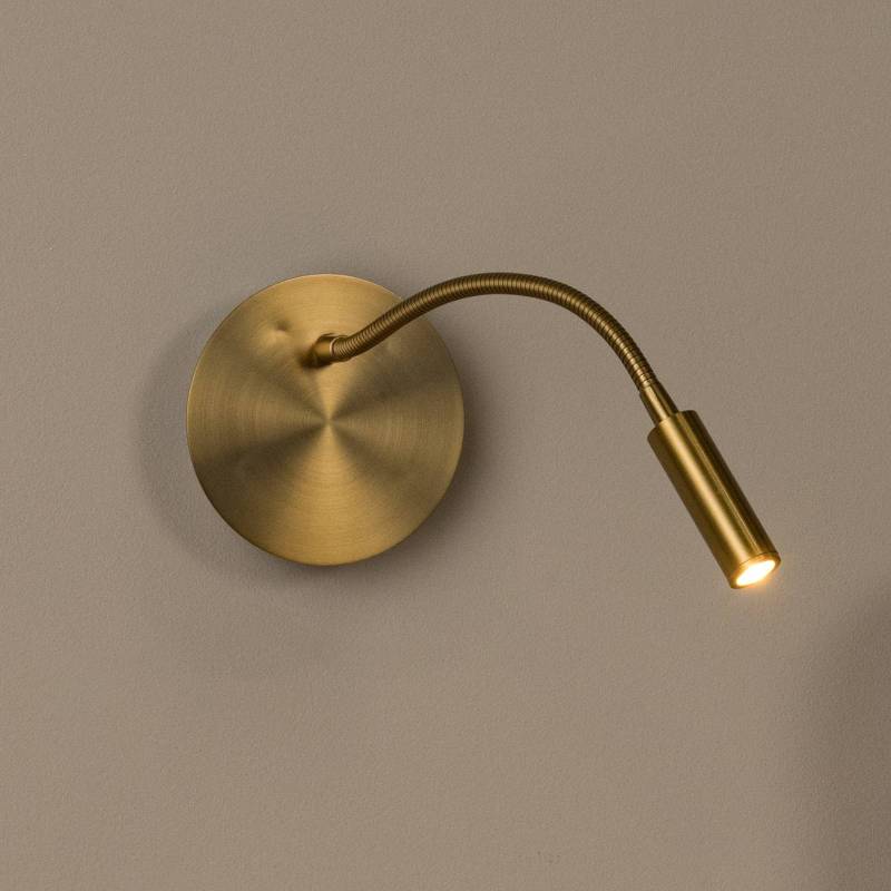 LED-Akkuwandspot Jolijn, gold matt, Flexarm, Ø 11 cm, Magnet von Lucide
