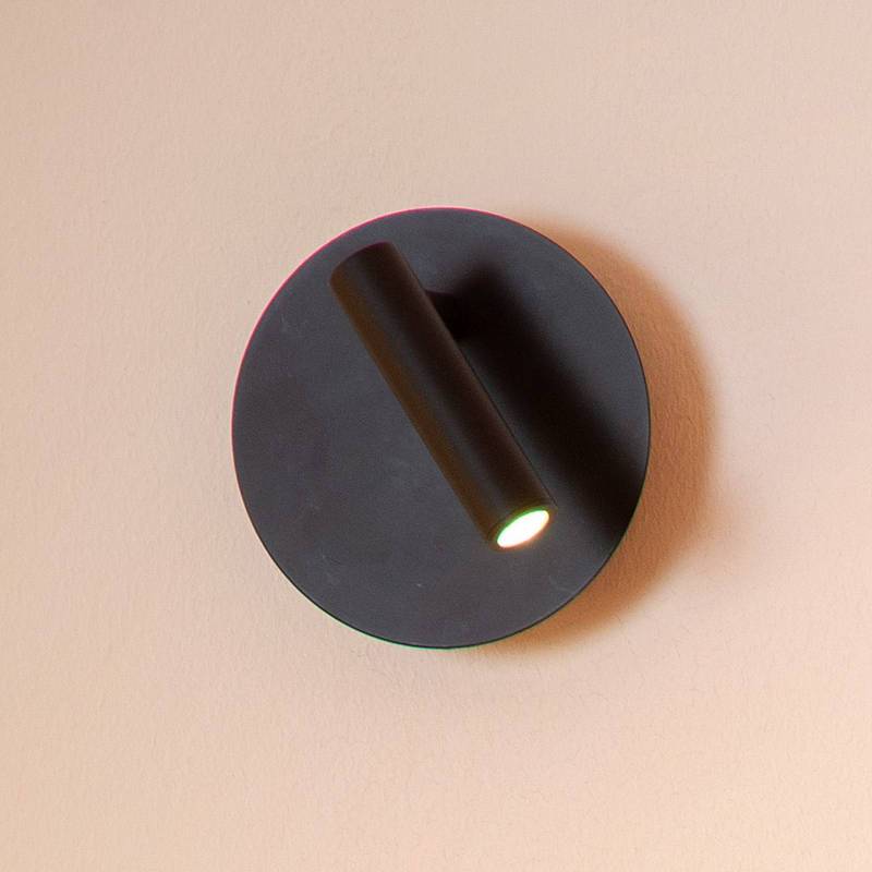 LED-Akkuwandspot Jolijn, schwarz, Ø 10,2 cm, Magnet von Lucide