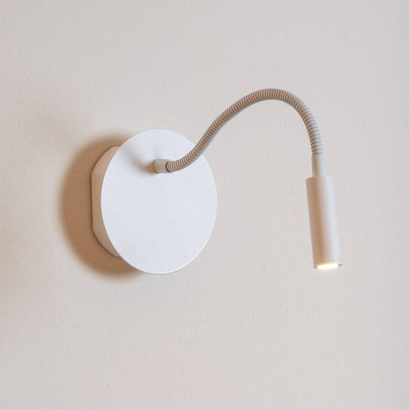 LED-Akkuwandspot Jolijn, weiß, Flexarm, Ø 11 cm, Magnet von Lucide