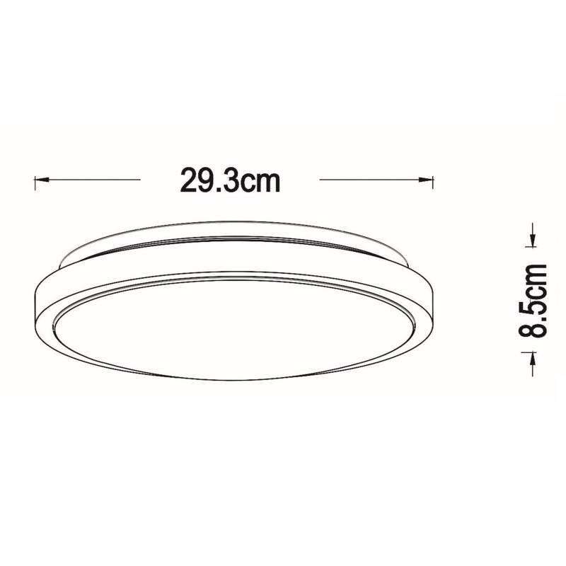 LED-Deckenleuchte Dasher, weiß, Ø 29,3 cm, Sensor, IP44 von Lucide