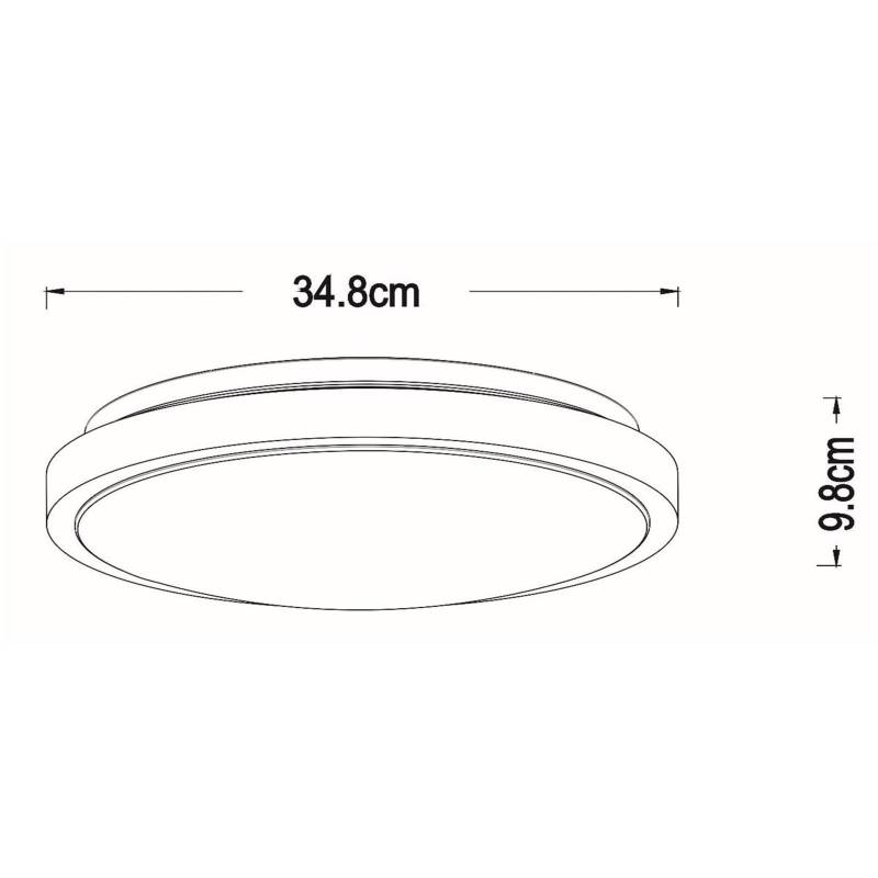LED-Deckenleuchte Dasher, weiß, Ø 34,8 cm, Sensor, IP44 von Lucide