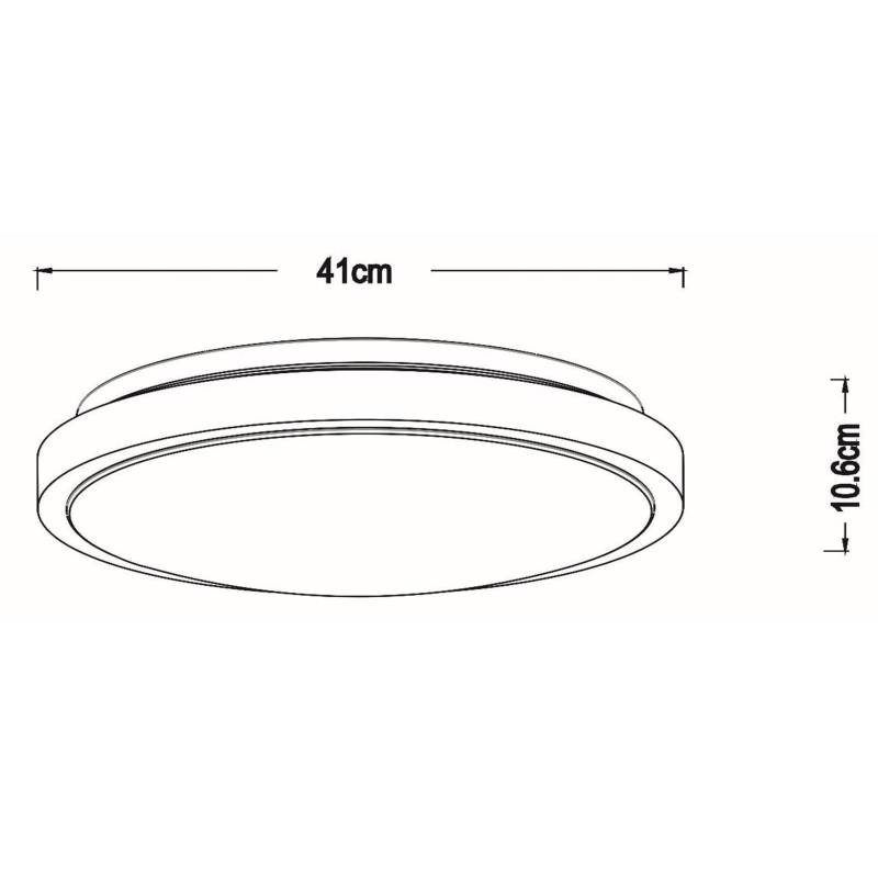 LED-Deckenleuchte Dasher, weiß, Ø 41 cm, Sensor, IP44 von Lucide