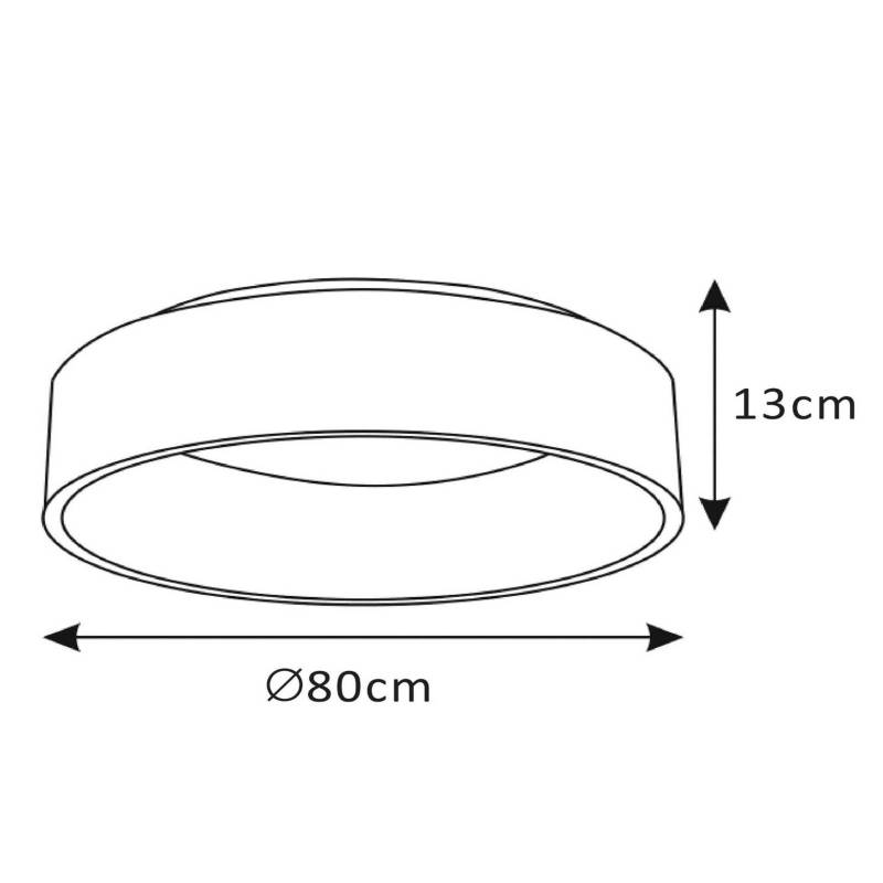 LED-Deckenleuchte Talowe, schwarz, Ø 80 cm von Lucide