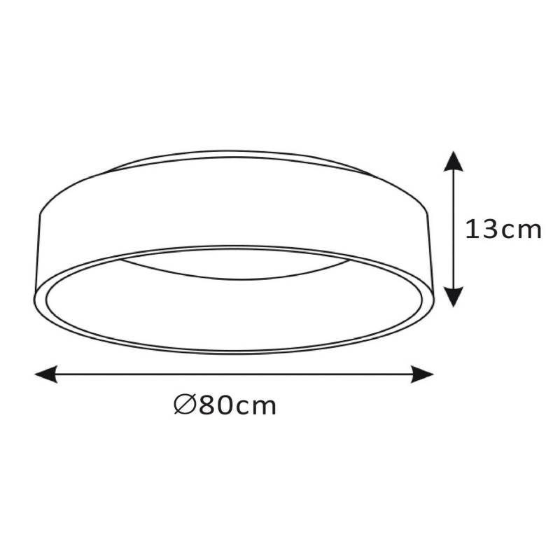 LED-Deckenleuchte Talowe, weiß, Ø 80 cm von Lucide