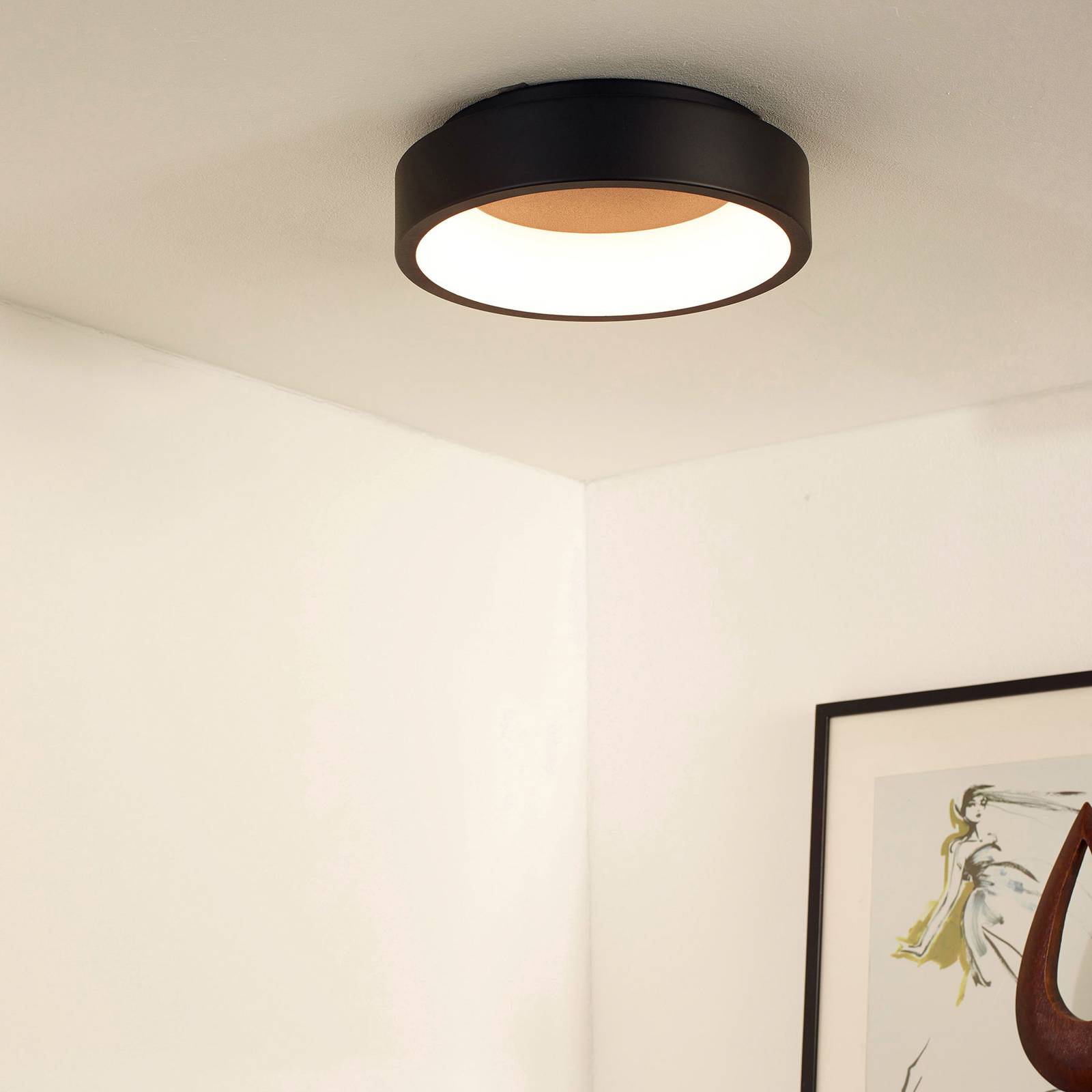 LED-Deckenleuchte Talowe schwarz Ø 30 cm LED-Deckenleuchte Talowe schwarz Ø 30 cm von Lucide