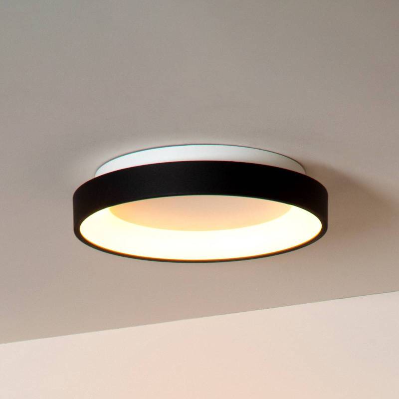 LED-Deckenleuchte Vidal, schwarz, Ø 28 cm, dimmbar, Acryl von Lucide
