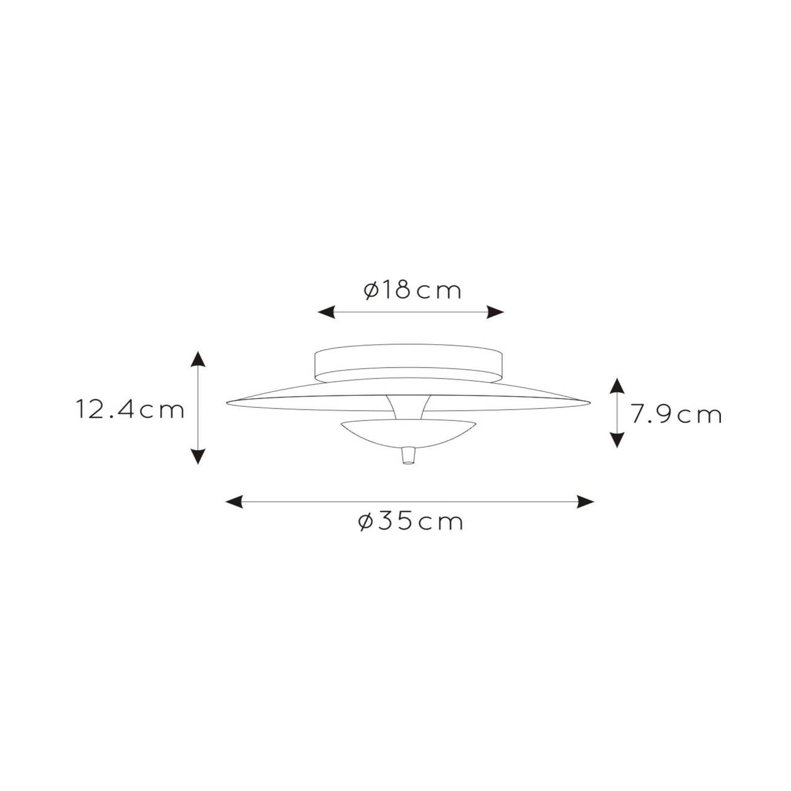 LED-Deckenleuchte Vulcan, schwarz/gold, Ø 35 cm, dimmbar LED-Deckenleuchte Vulcan, schwarz/gold, Ø 35 cm, dimmbar von Lucide