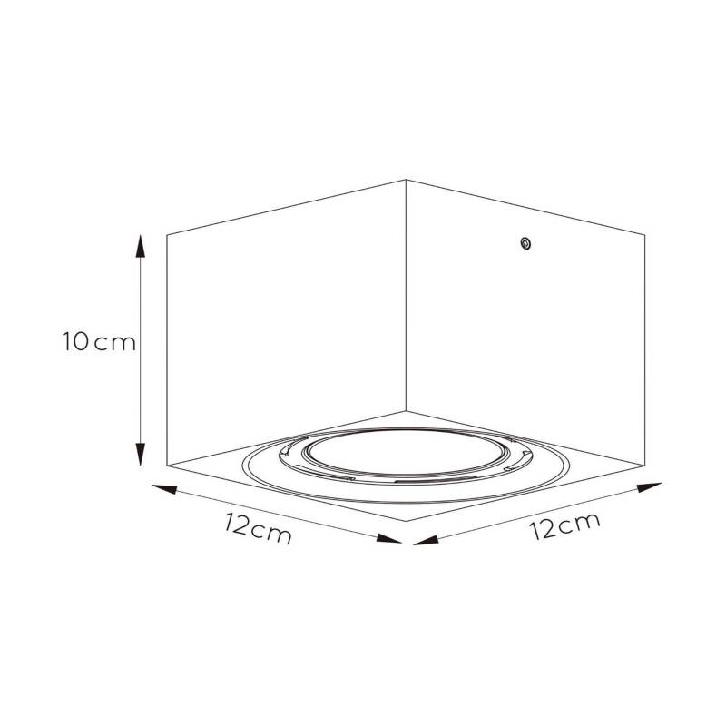 LED-Deckenstrahler Fedler eckig schwarz von Lucide