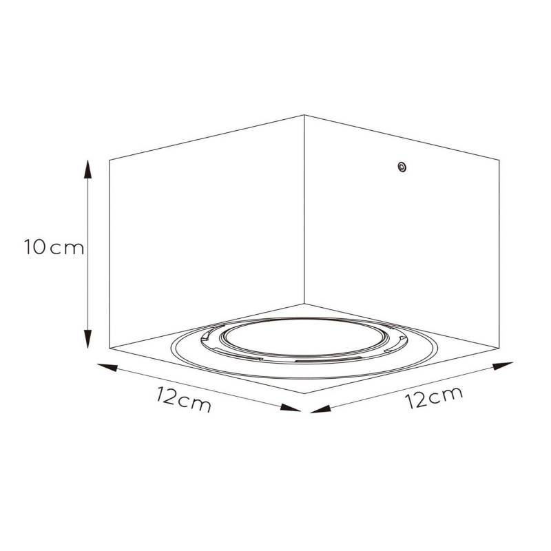 LED-Deckenstrahler Fedler eckig weiß von Lucide