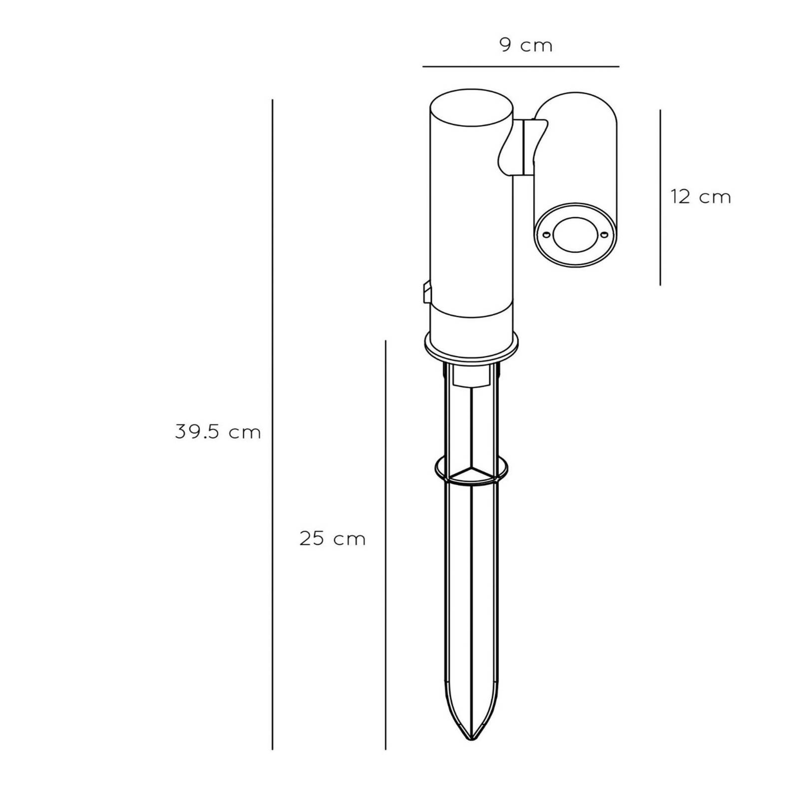 LED-Erdspießleuchte Tatum mit drehbarem Spot von Lucide