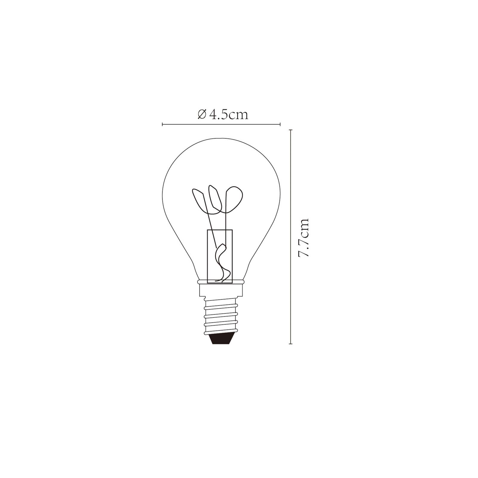 LED-Lampe E14 3W Tropfen amber 2.200K dimmbar von Lucide