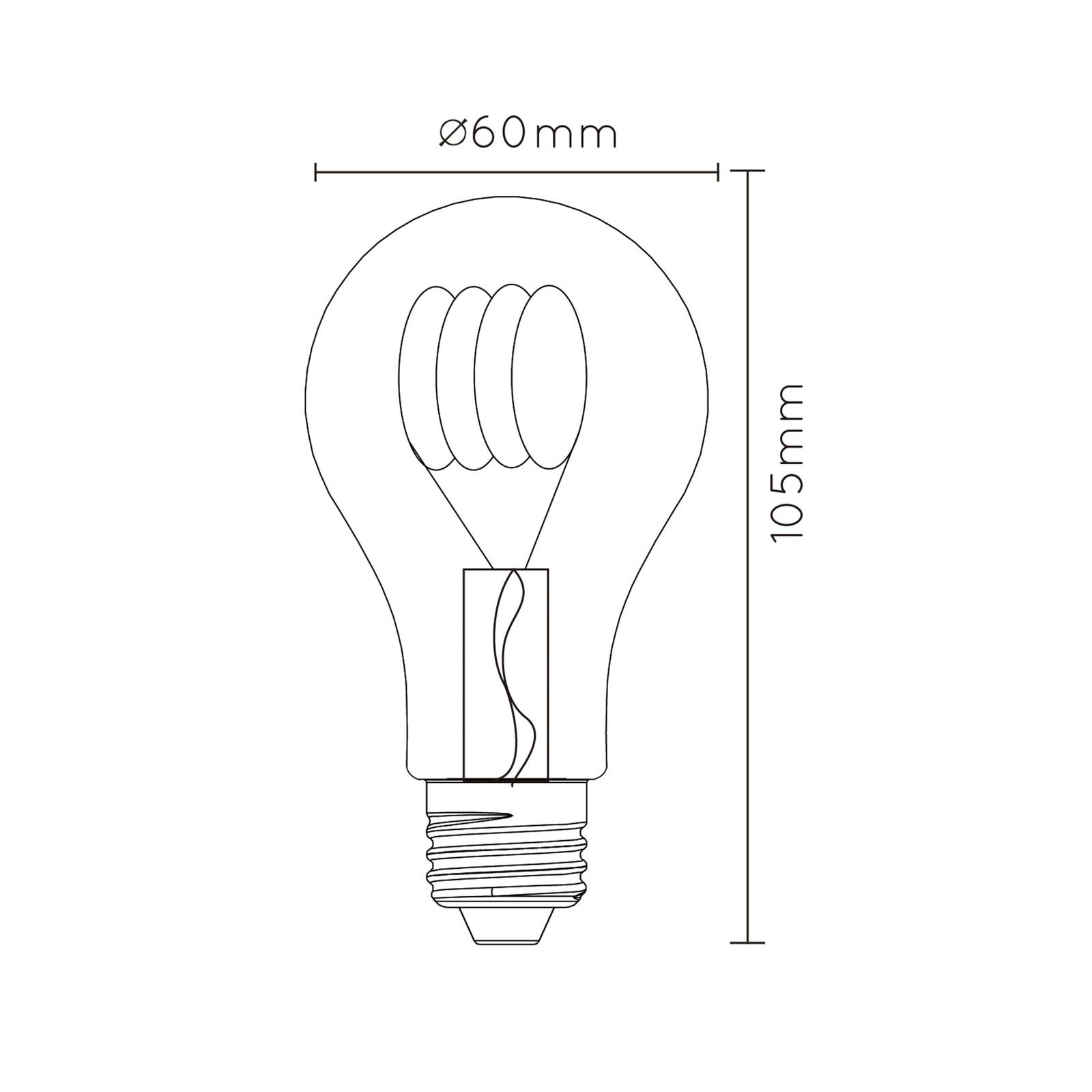 LED-Lampe E27 A60 4W 2.200K amber Tag/Nacht-Sensor von Lucide