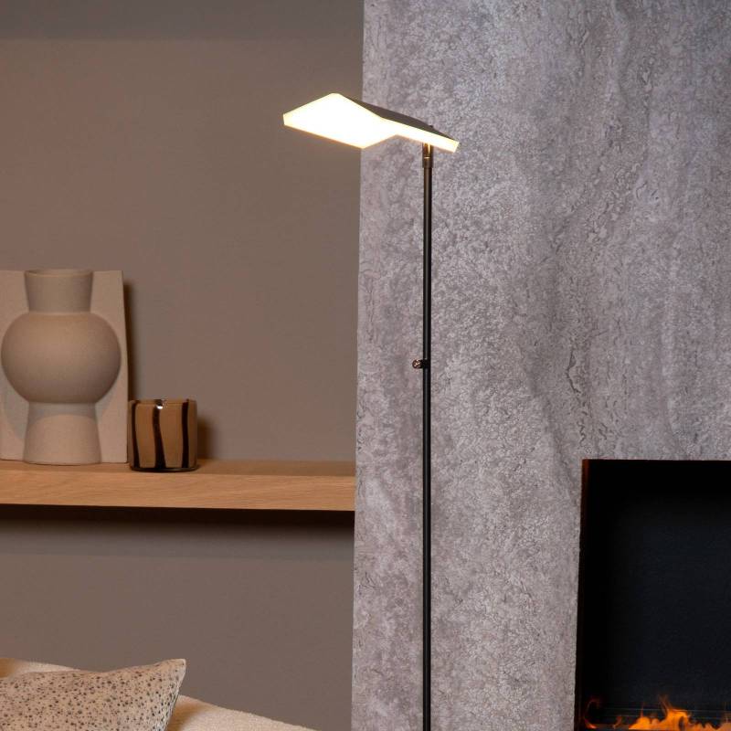 LED-Stehleuchte Aaron, schwarz, dim to warm, Höhe 134 cm von Lucide