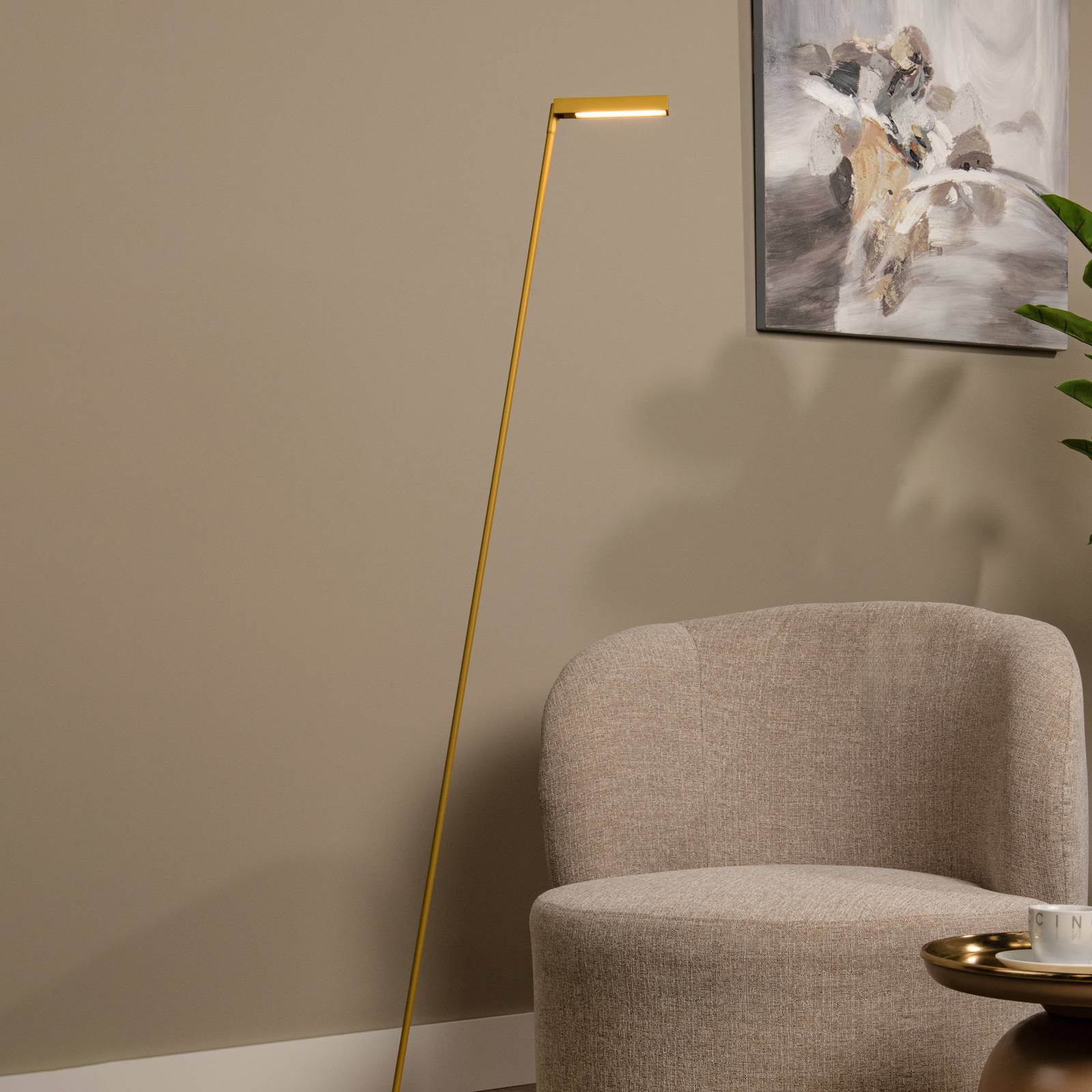 LED-Stehleuchte Lavale, ockergelb, dimmbar, Höhe 138 cm LED-Stehleuchte Lavale, ockergelb, dimmbar, Höhe 138 cm von Lucide