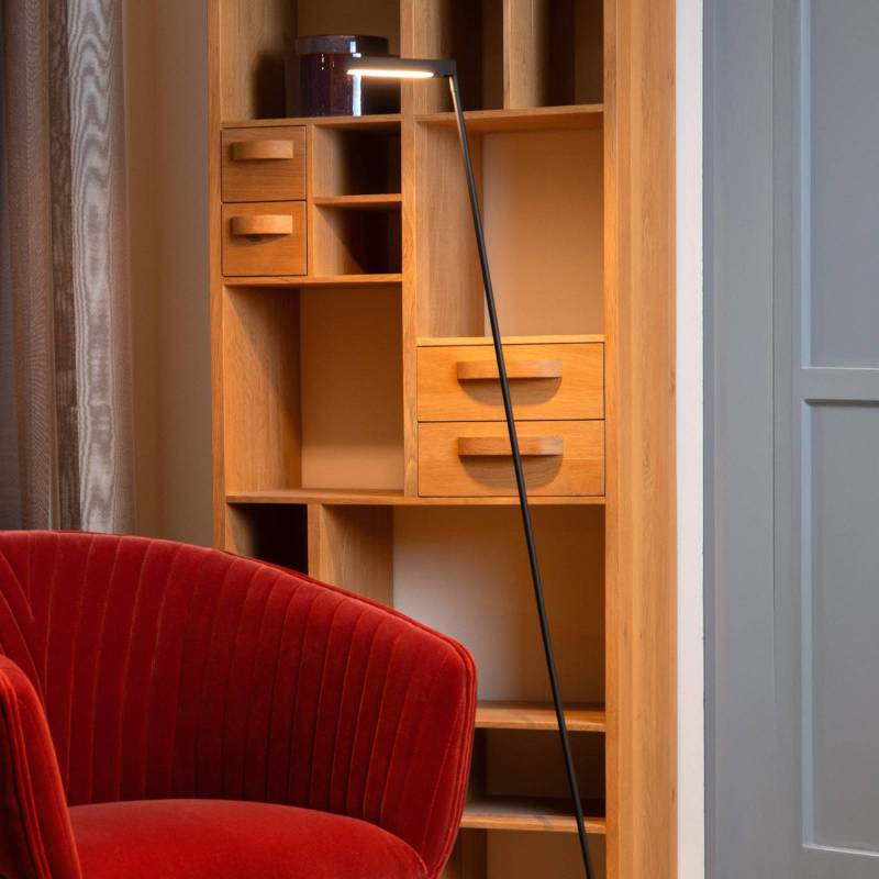 LED-Stehleuchte Lavale, schwarz, dimmbar, Höhe 138 cm von Lucide