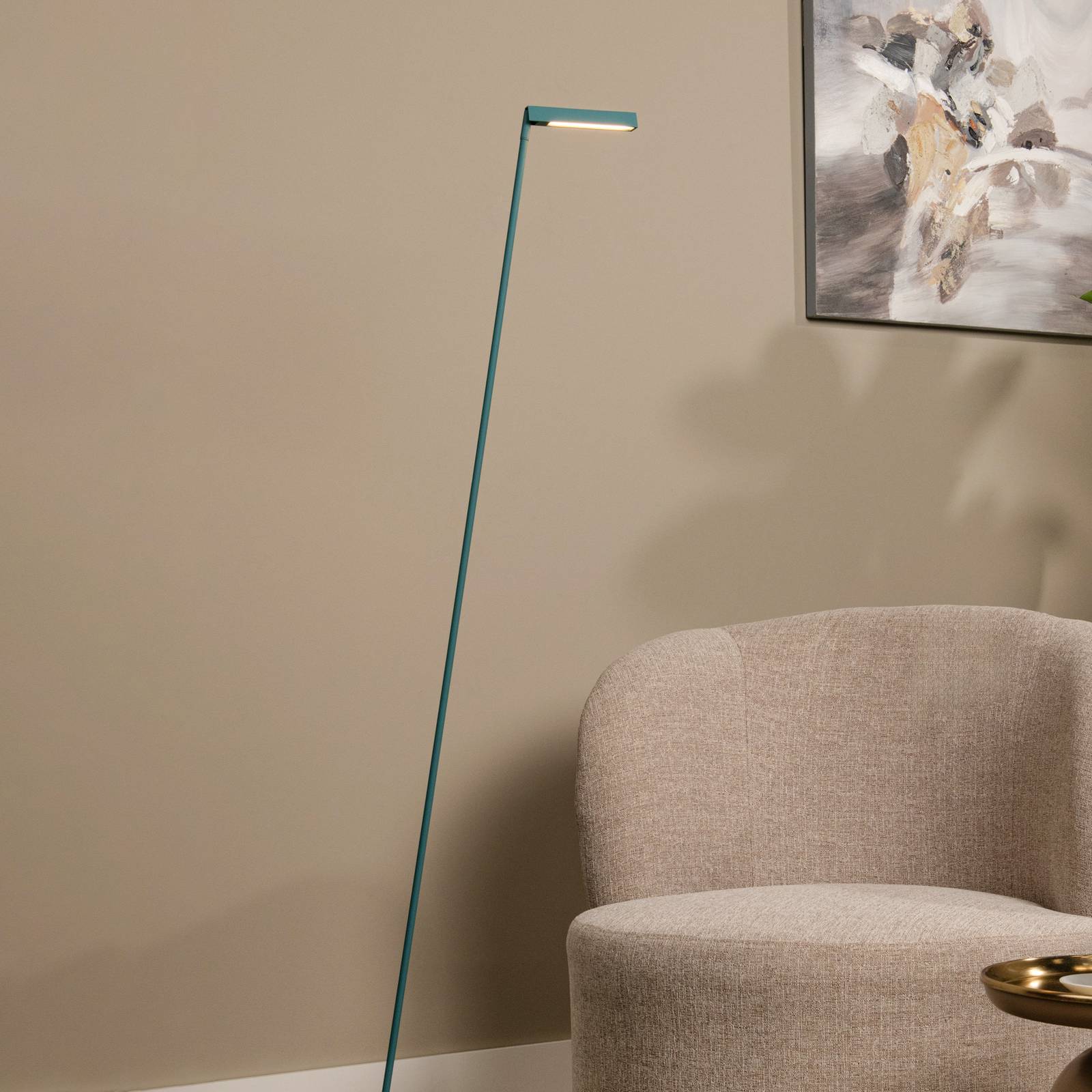 LED-Stehleuchte Lavale, türkis, dimmbar, Höhe 138 cm LED-Stehleuchte Lavale, türkis, dimmbar, Höhe 138 cm von Lucide