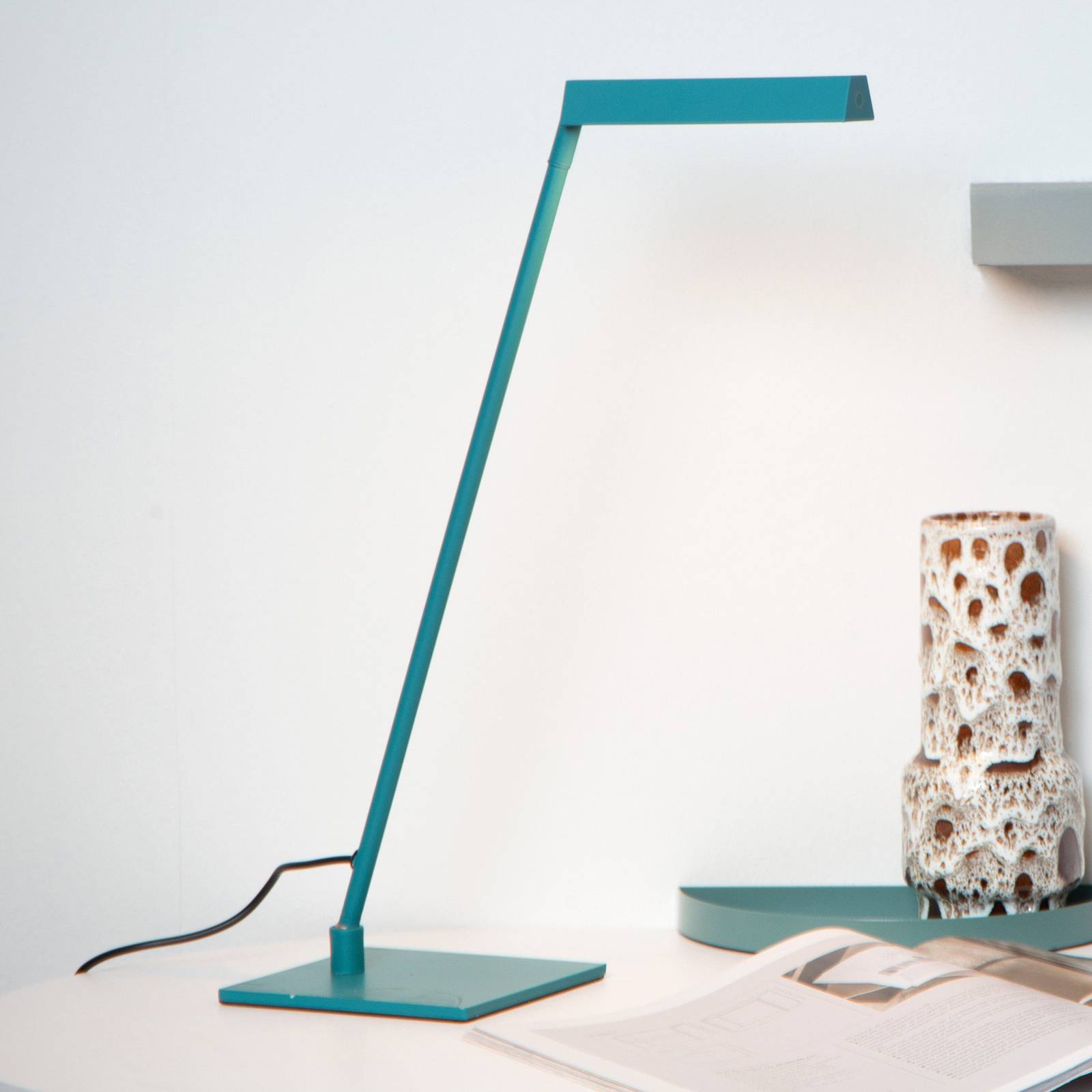 LED-Tischleuchte Lavale, türkis, dimmbar, Höhe 42 cm LED-Tischleuchte Lavale, türkis, dimmbar, Höhe 42 cm von Lucide