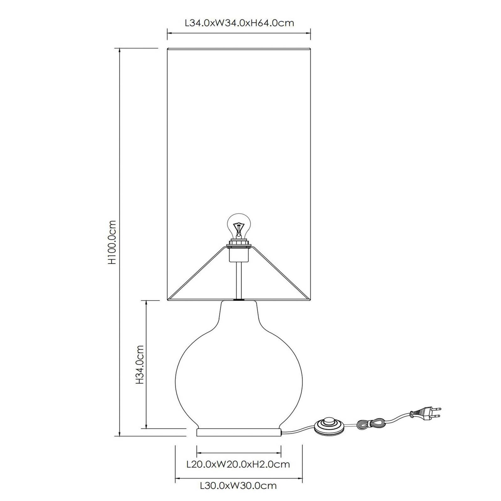 Stehleuchte Esterad, schwarz, Ø 34 cm, Höhe 100 cm, Glas Stehleuchte Esterad, schwarz, Ø 34 cm, Höhe 100 cm, Glas von Lucide