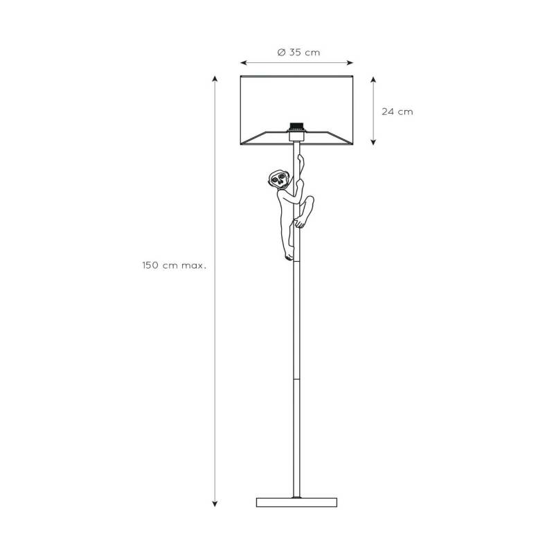 Stehleuchte Extravaganza Chimp, gold matt/schwarz von Lucide