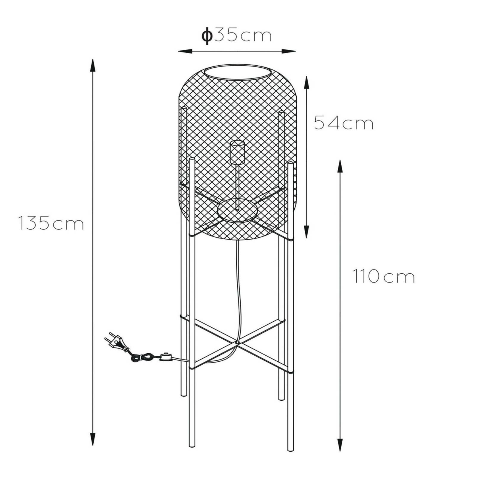 Stehleuchte Mesh mit vier Beinen, gold Stehleuchte Mesh mit vier Beinen, gold von Lucide