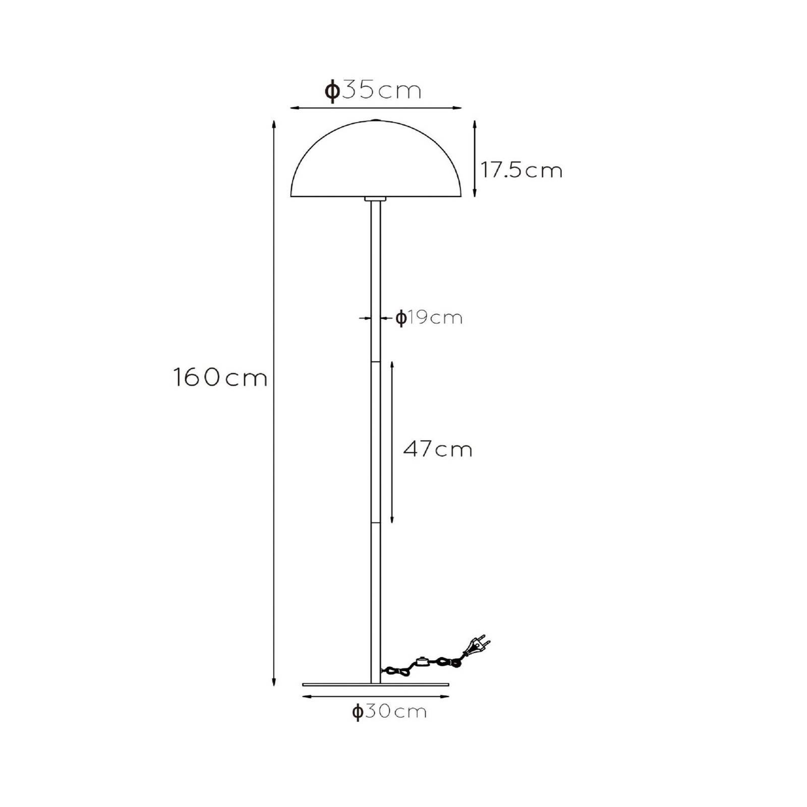 Stehleuchte Siemon aus Stahl, Ø 35 cm, blau Stehleuchte Siemon aus Stahl, Ø 35 cm, blau von Lucide