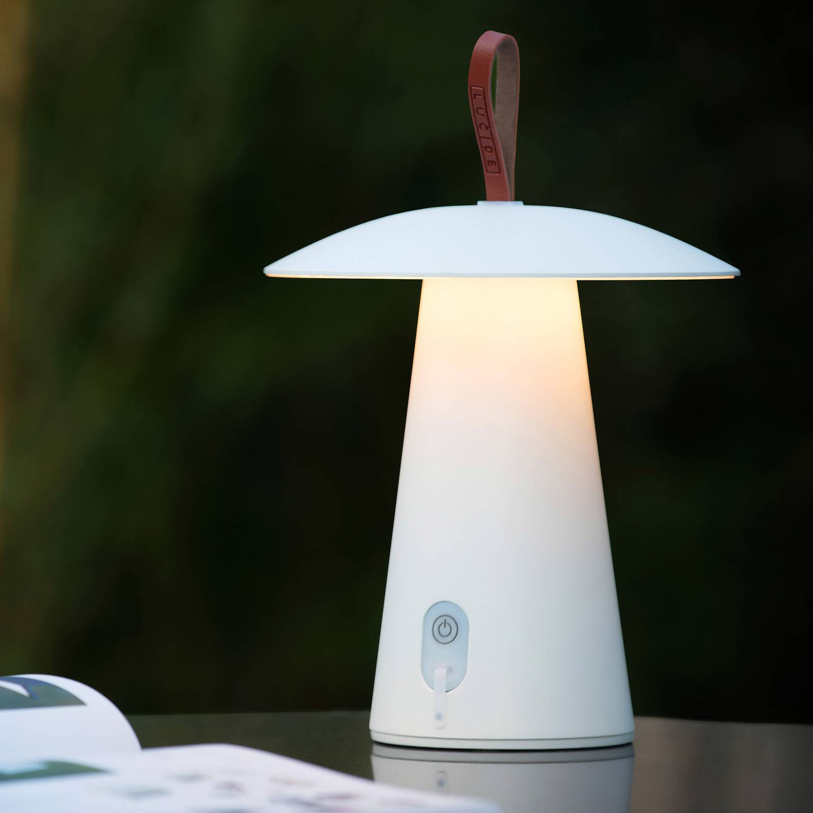 LED-Akkutischlampe La Donna, weiß, Aluminium, dimmbar LED-Akkutischlampe La Donna, weiß, Aluminium, dimmbar von Lucide